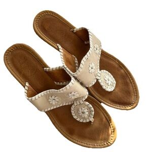 Jack Rogers Jacks Stacked Mid Wedge Metallic Cork Sandals Size 8 1/2